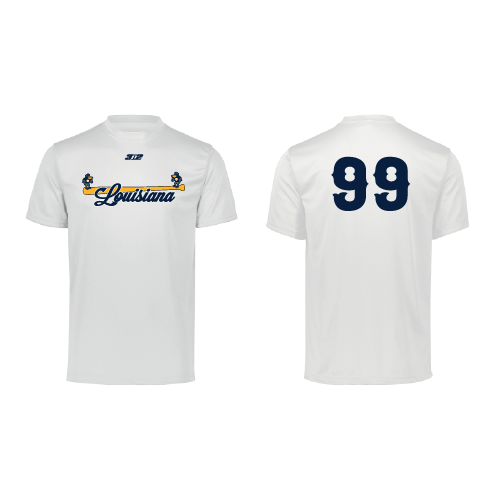 Team Louisiana Youth Baseball Dri Fit Crew Neck Jersey - White